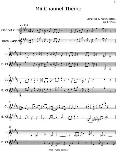 Play Mii Channel Theme (Easy) Music Sheet 